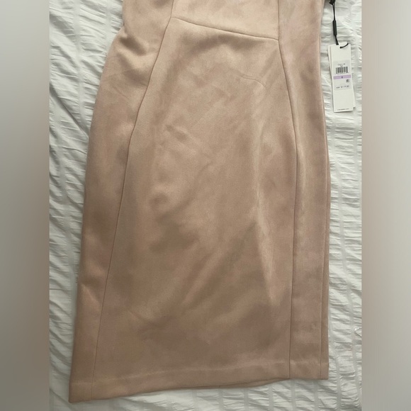 NWT Calvin Klein Scuba Suede Tulip Sleeve Sheath Dress - Picture 4 of 10
